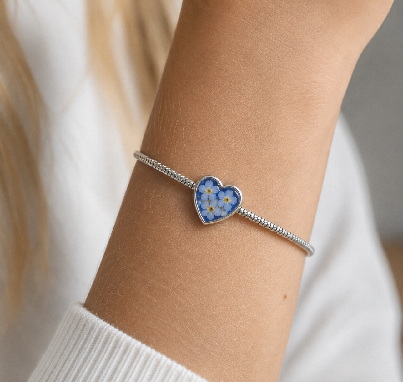 Himmelhjerte – Memory Charm til Pandora-armbånd