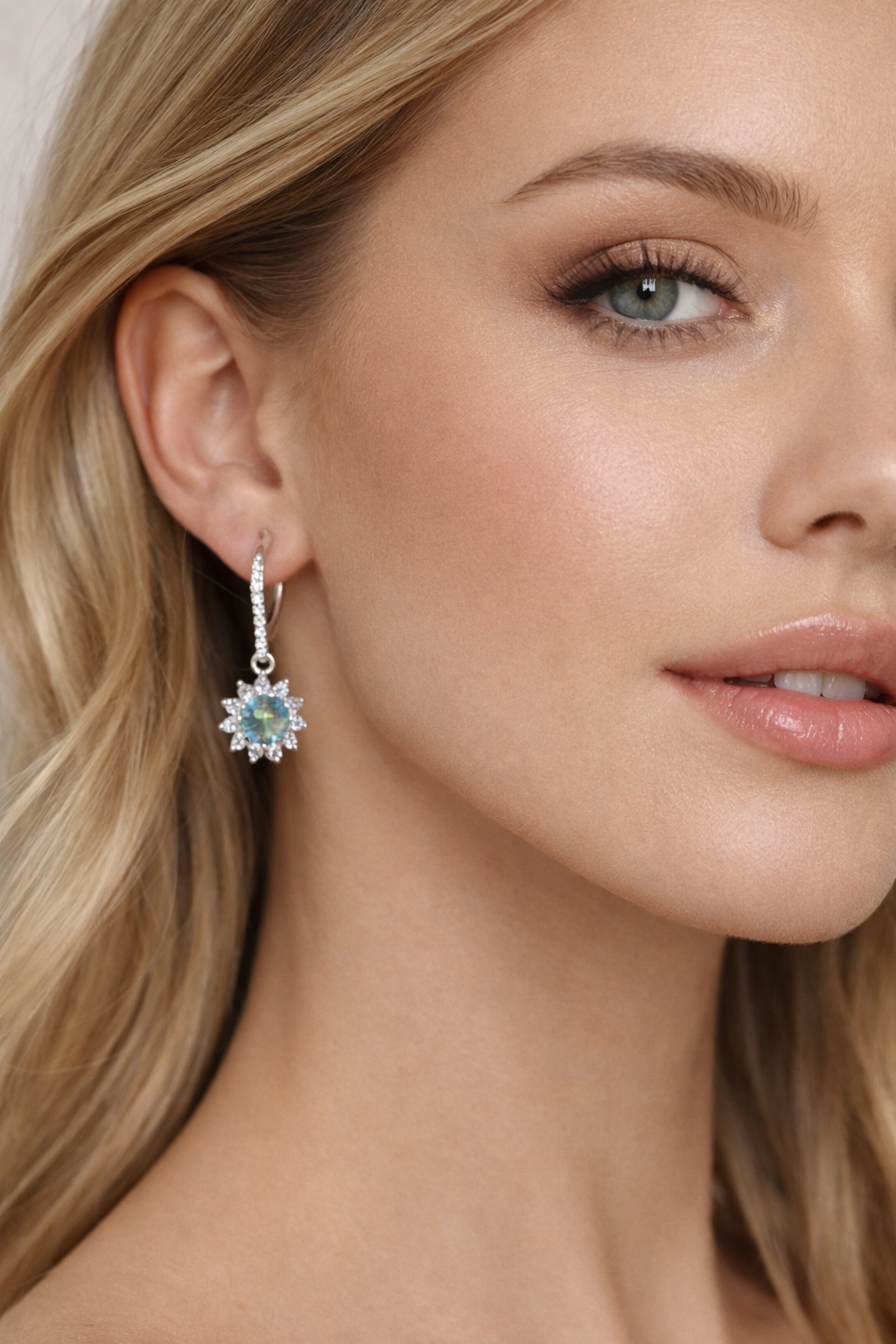 ✨ Aurora Moissanite Øredobber – GlitzGlow Prémium