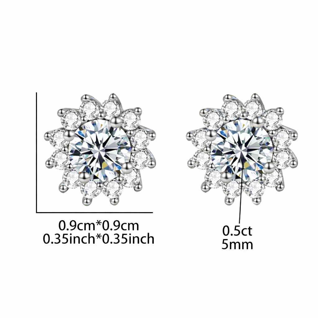 Aurora Solis Moissanite Sett – Sølv 925