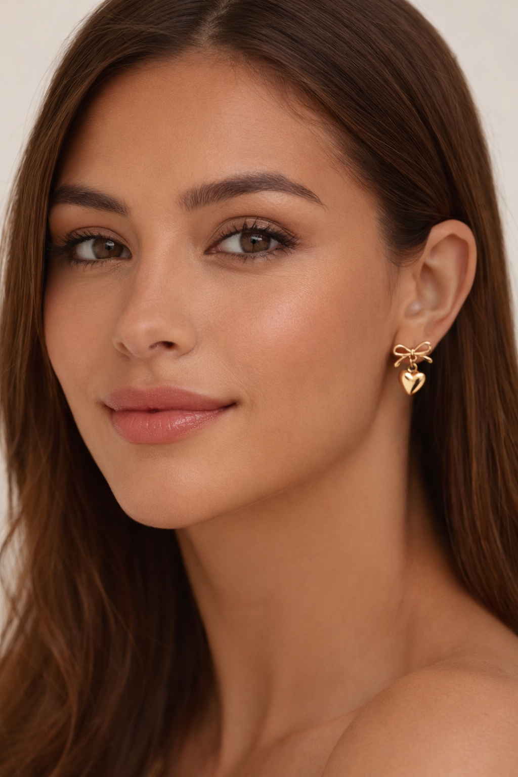 💛🤍 Golden Heart Bow – Duo Edition | GlitzGlow