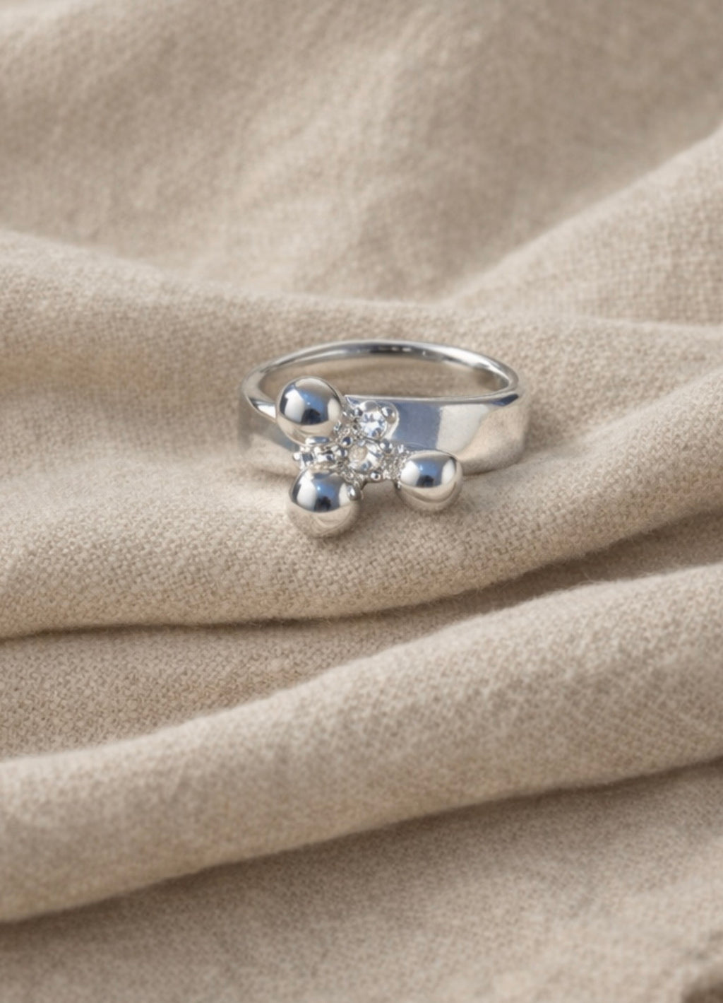 GlitzGlow justerbar ring i sølv 925 – moderne og trendy design
