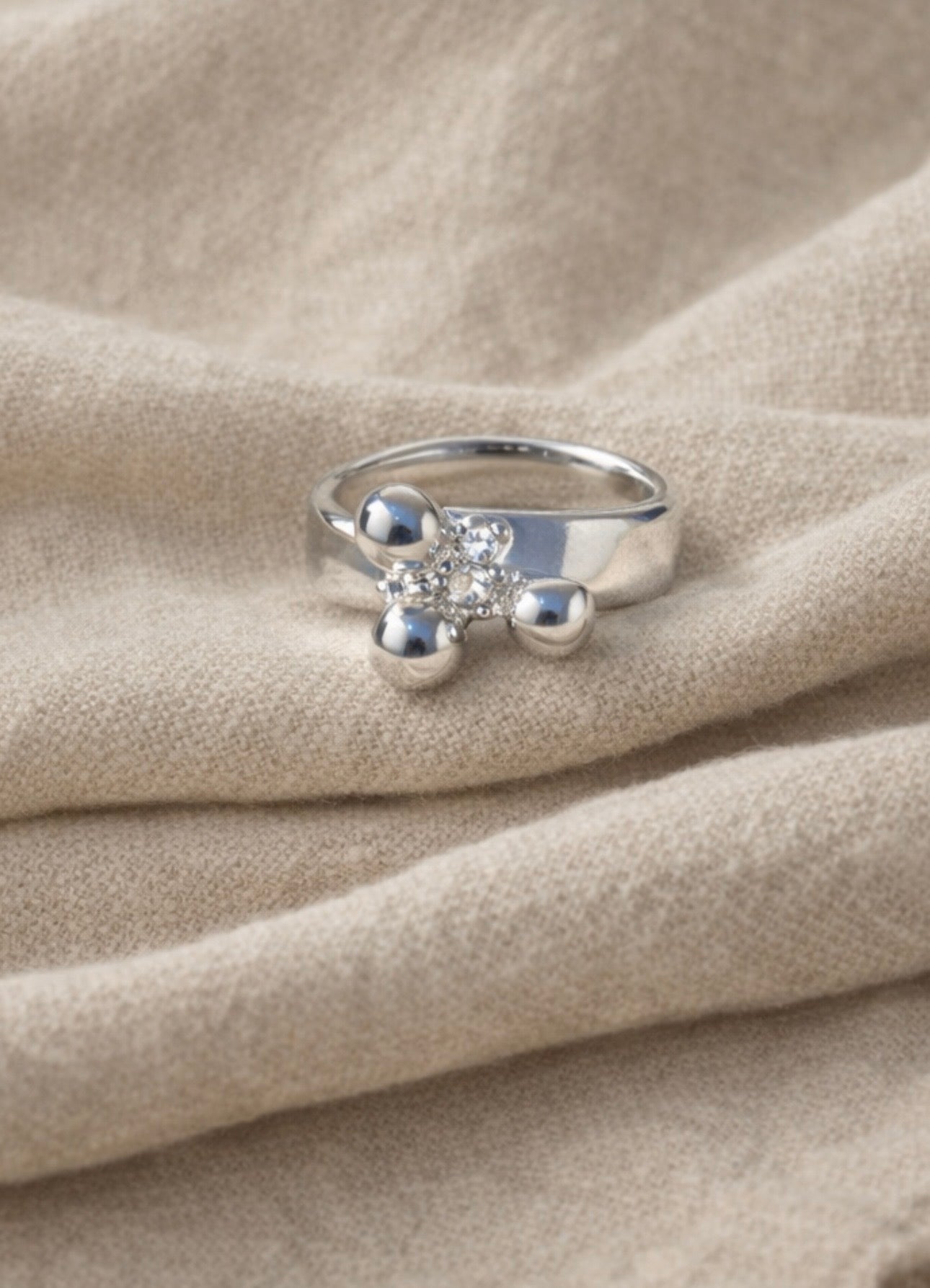 GlitzGlow justerbar ring i sølv 925 – moderne og trendy design