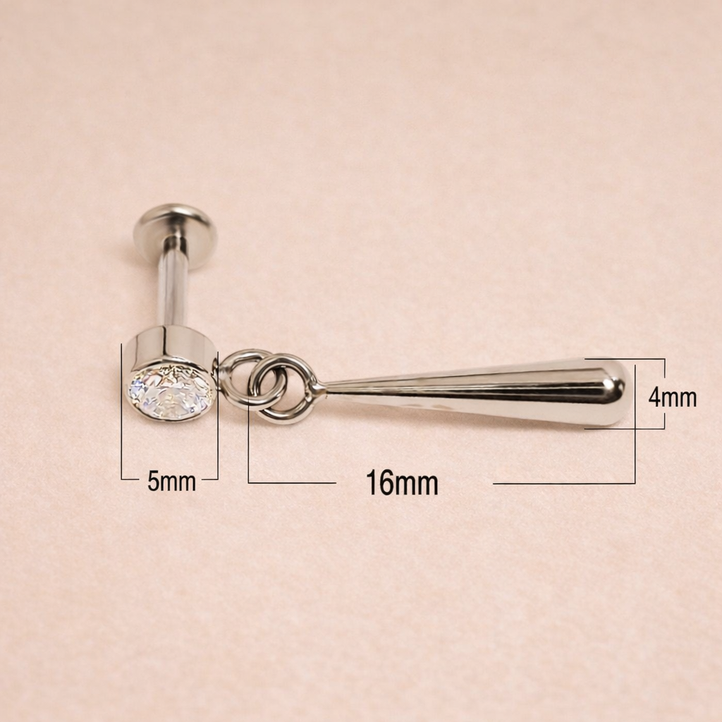 ✨ Titanium Drop Labret – Par