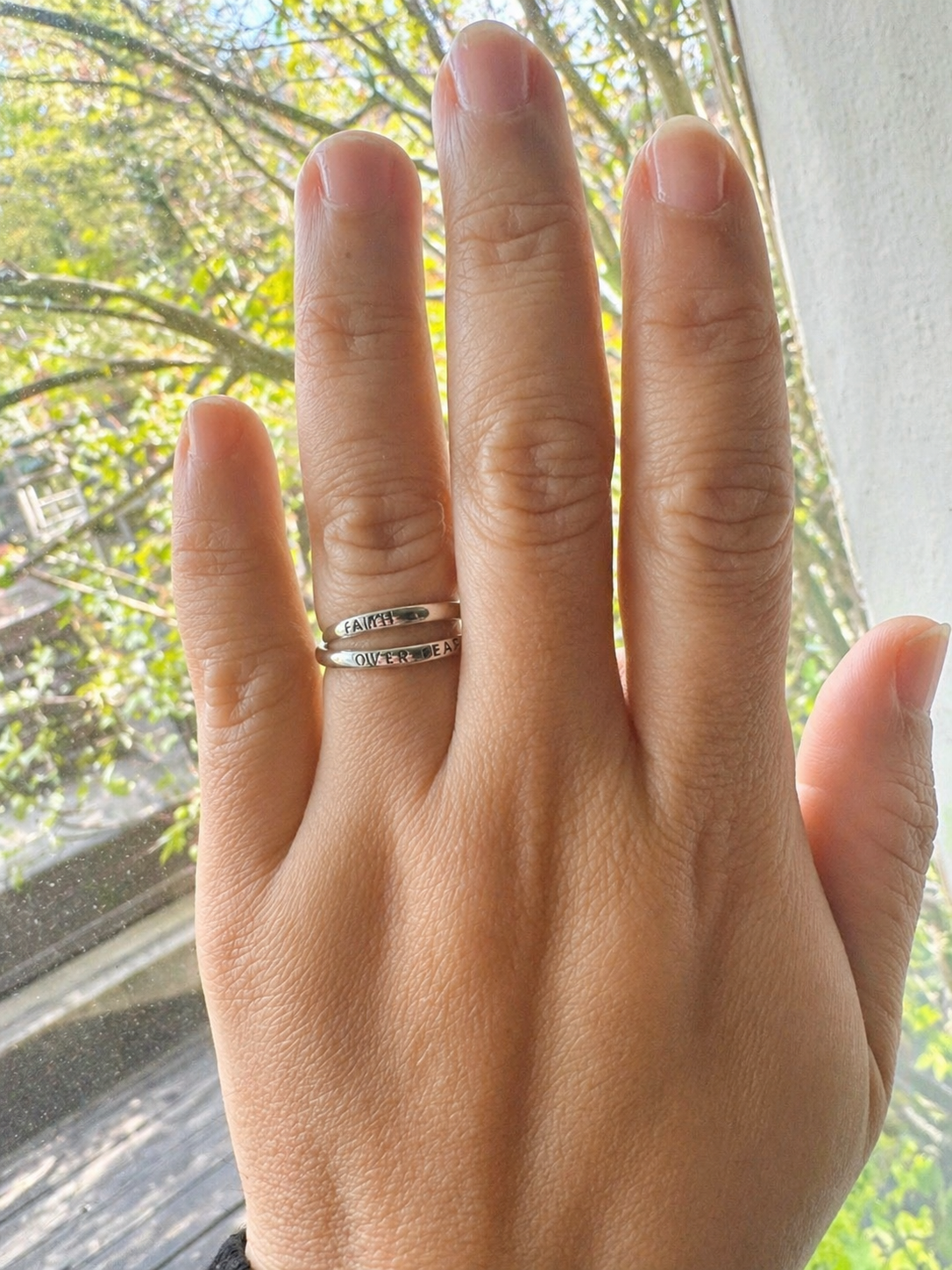 Sølv Ring Faith Over Fear