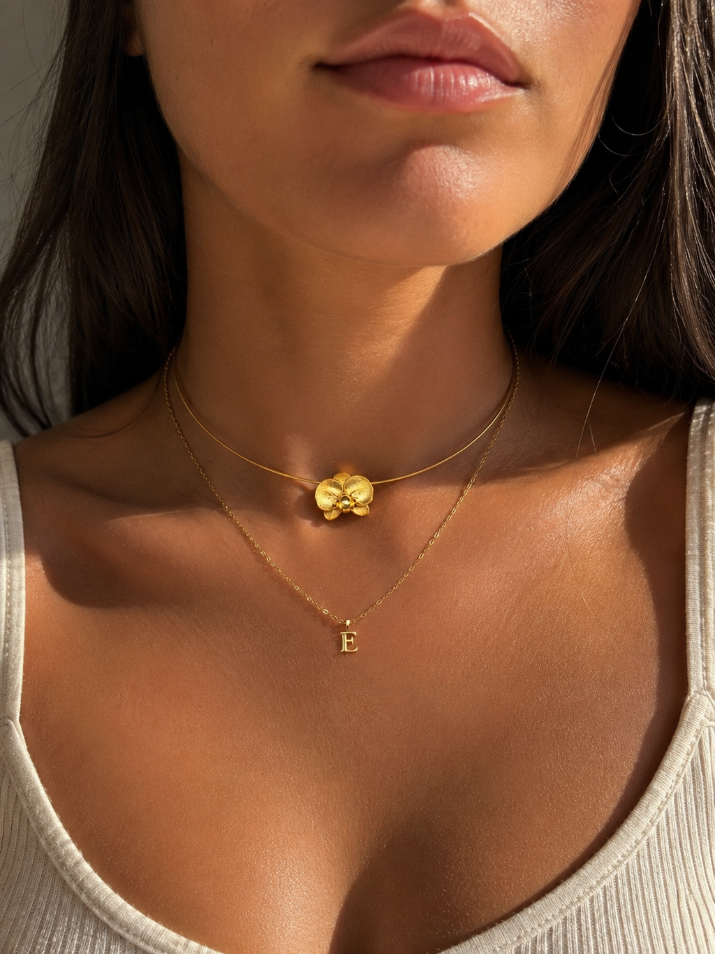 ORKIDÉ Choker – Sølv 925 | 18K gullbelagt
