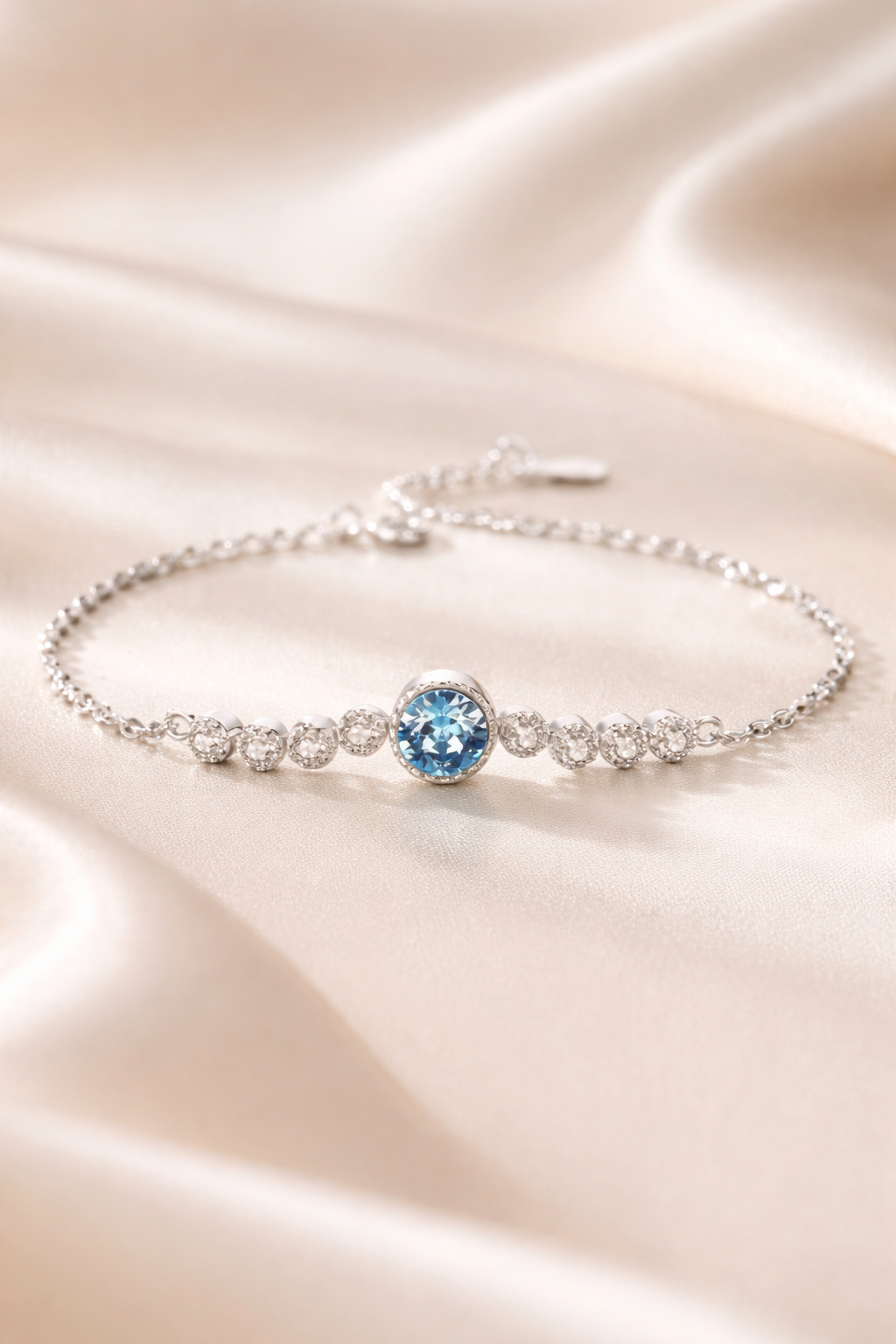 Blå Radiance Armbånd – 925 Sølv