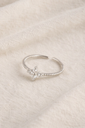 Mini Kløver Ring i Sølv 925 – Delikat Justerbar Ring | GlitzGlow