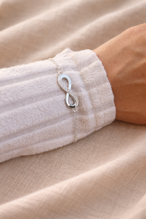 Armbånd i ekte 925 sterling sølv – Uendelig symbol