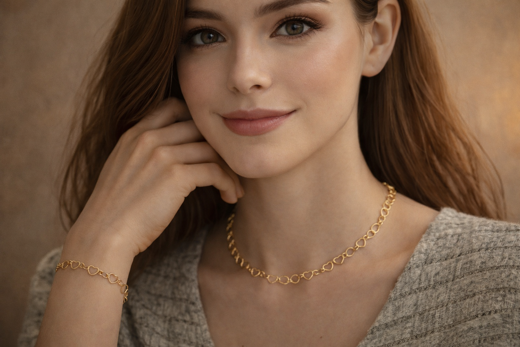 💛 Hjertelenke Signature Set  Glitz Glow Exclusive