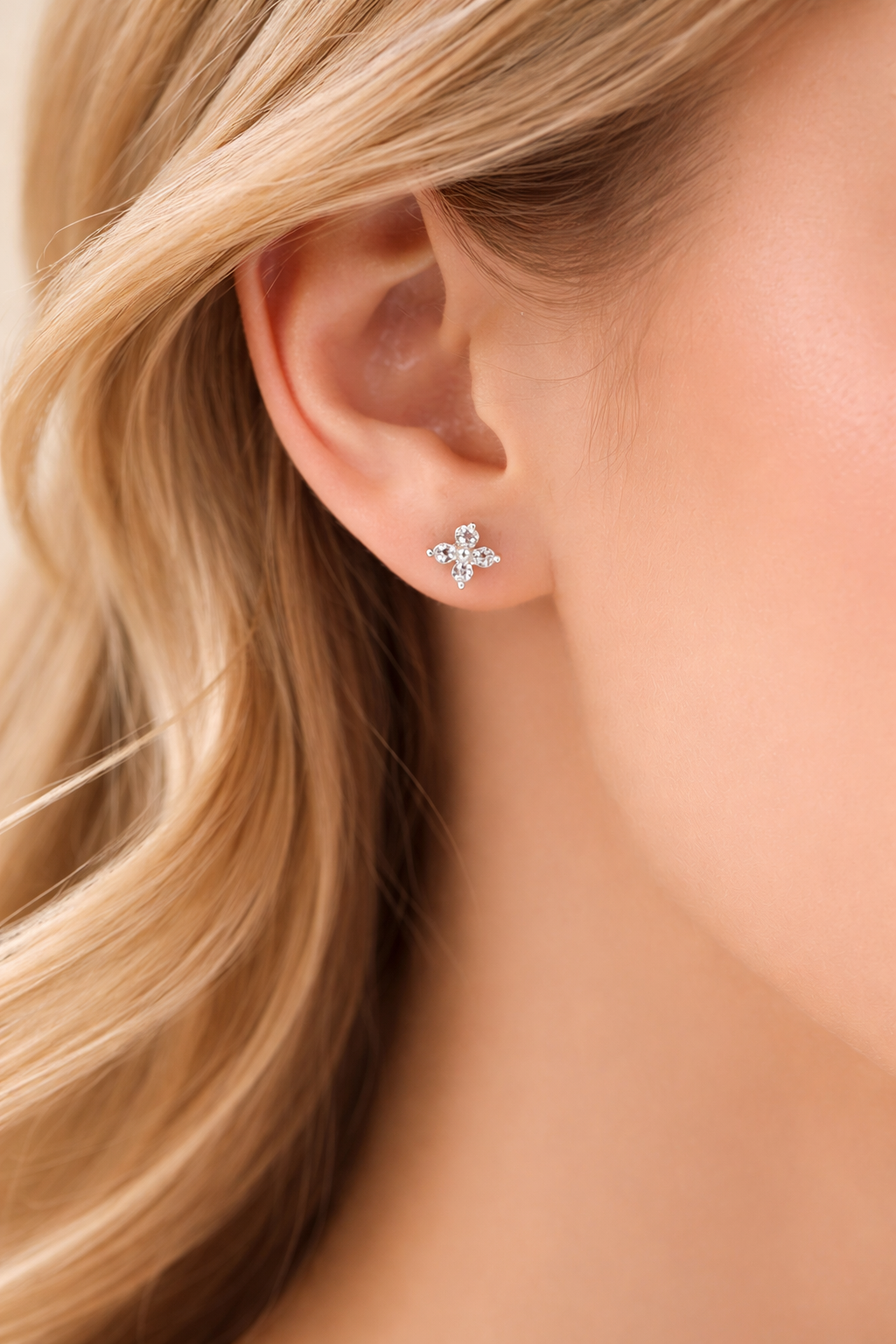Kløver Øredobber – 925 Sterling Sølv