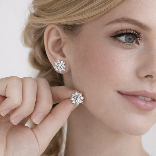 Aurora Solis Moissanite Sett – Sølv 925