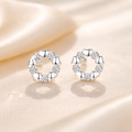 Hjerte Sirkel Øredobber 8mm – 925 Sterlingsølv