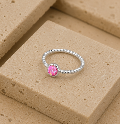 Ada Ring i 925 Sterling Sølv med Personlig Minnecabochon ✨