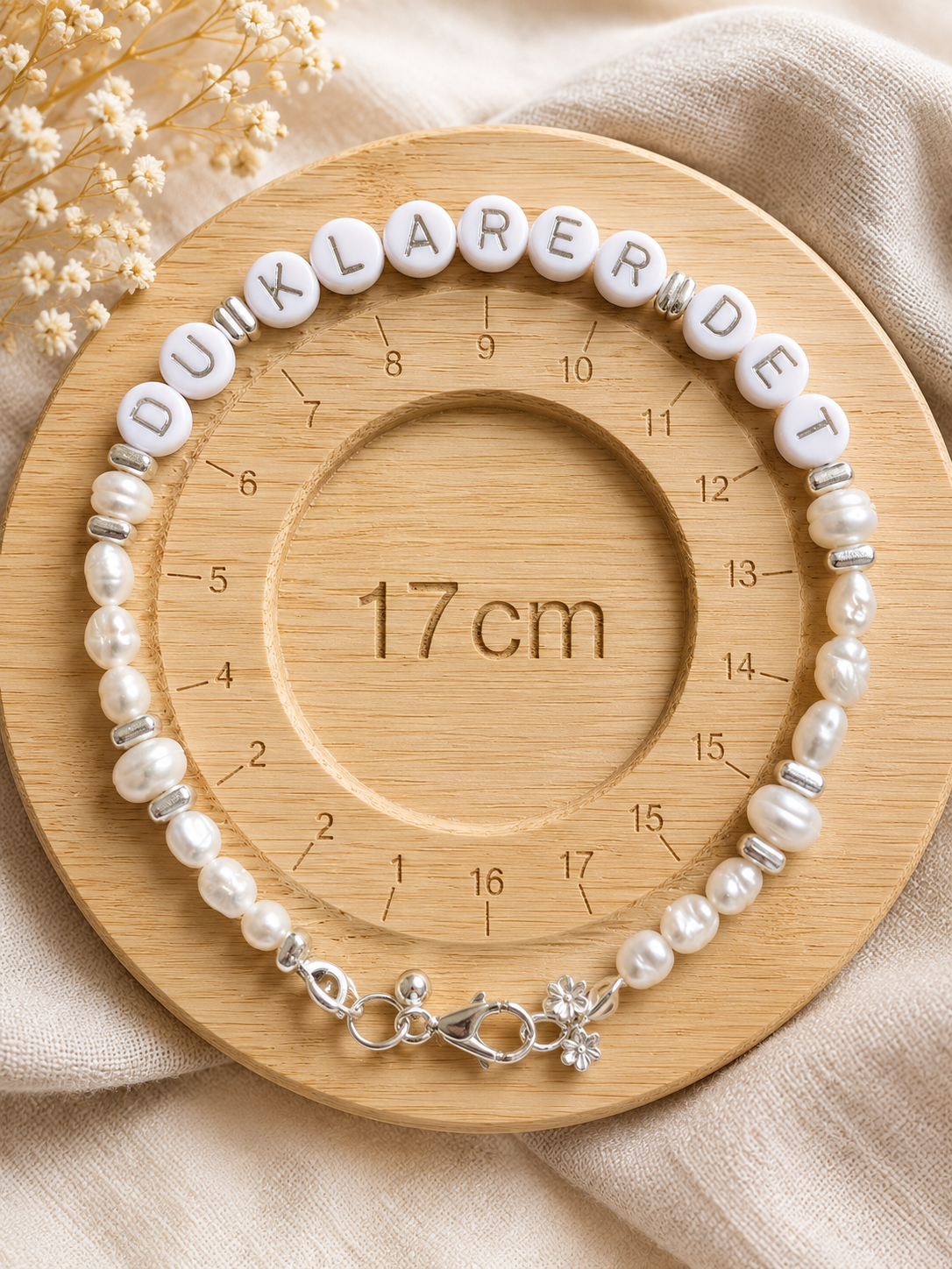 Du Klarer Det Armbånd – Ekte Sølv & Naturlige Ferskvannsperler | GlitzGlow Atelier