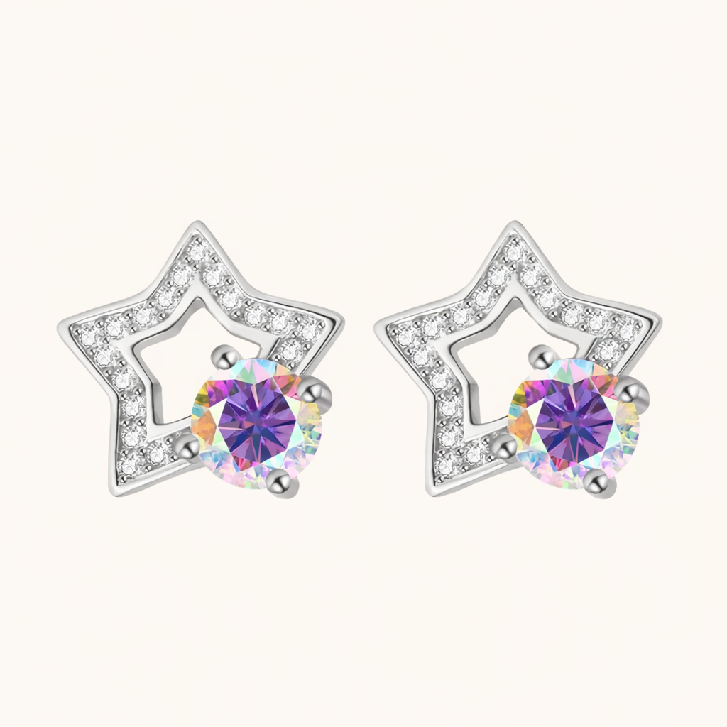 Star Moissanite Studs – GlitzGlow