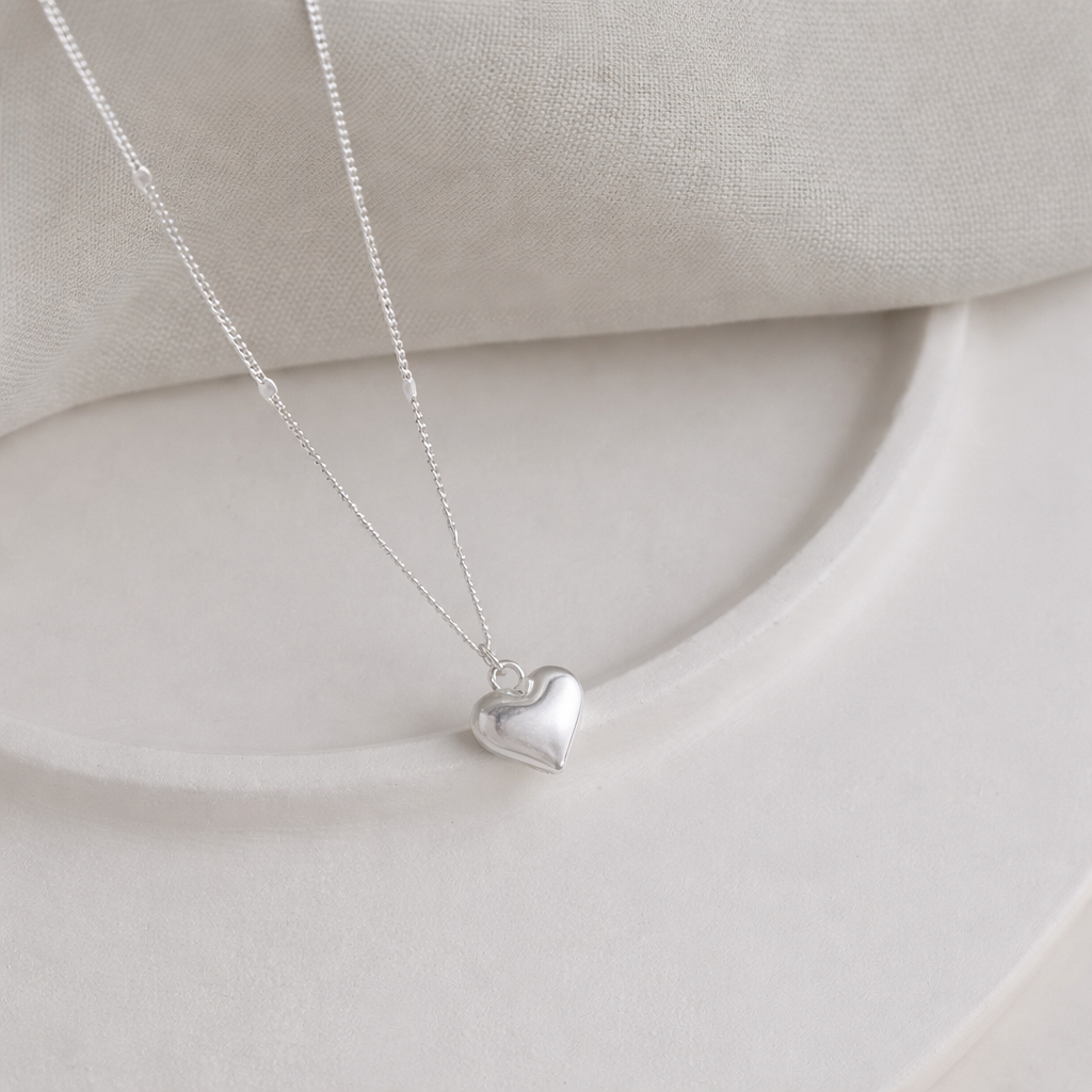 Hjerte Halskjede – 925 Sølv