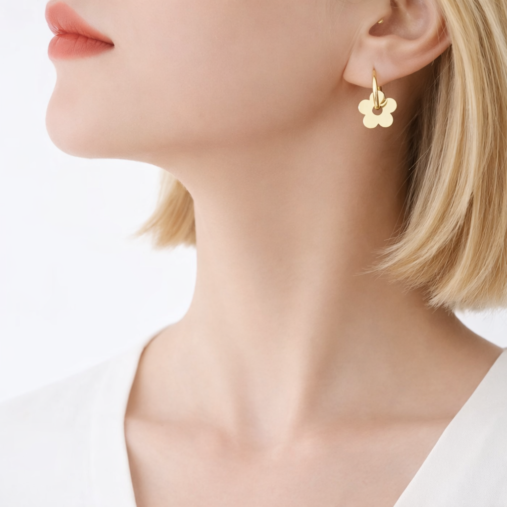 Bloom Icon Øredobber – GlitzGlow