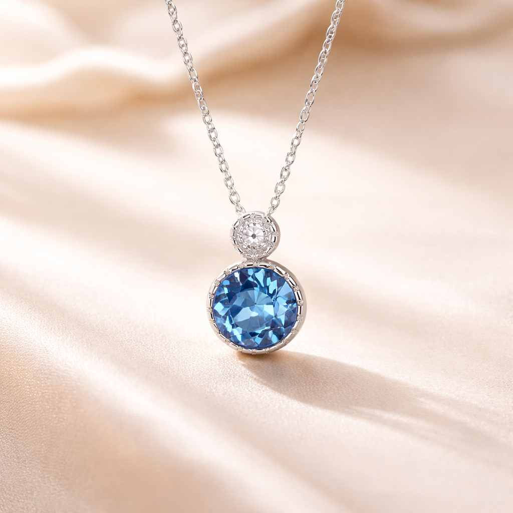 Blå Radiance Halskjede