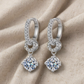 Moissanite Øredobber 0.5 ct – 925 Sterling Sølv – GRA Sertifikat