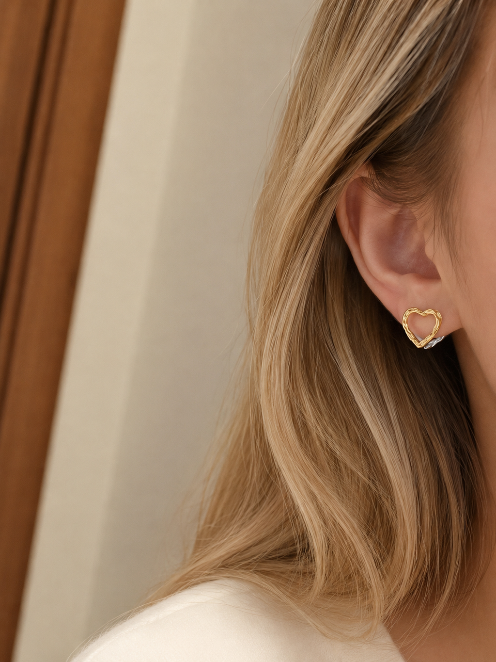 Glow – Hjerteøredobber i 925 Sterling Silver  | To uttrykk i én