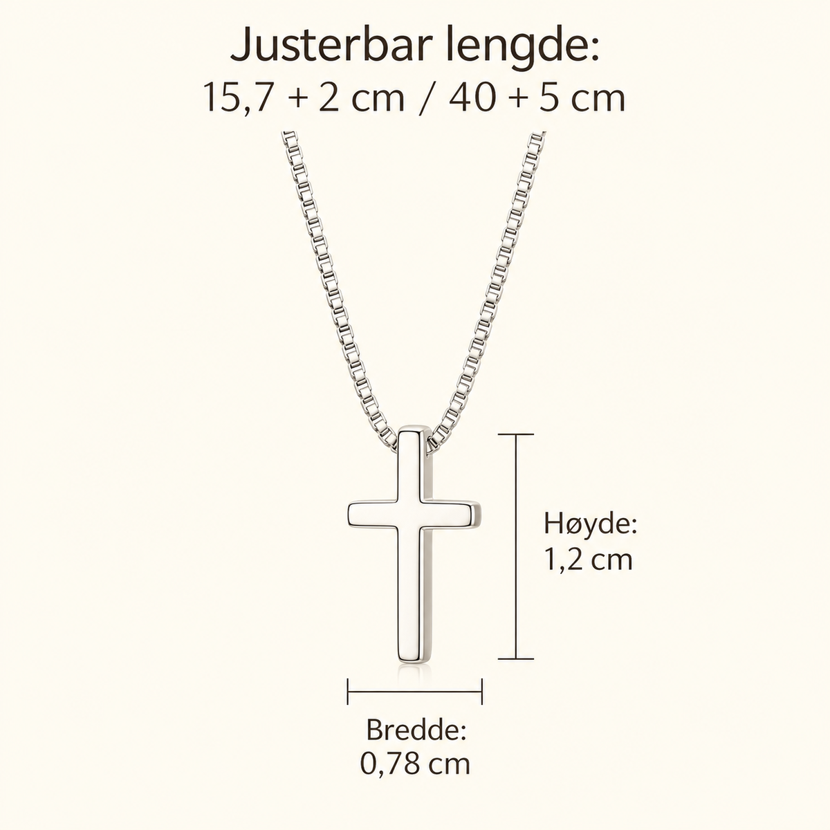 Sølvkors – 925 sterling sølv