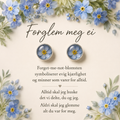 Forglem meg ei – øredobber med ekte blomster 💙