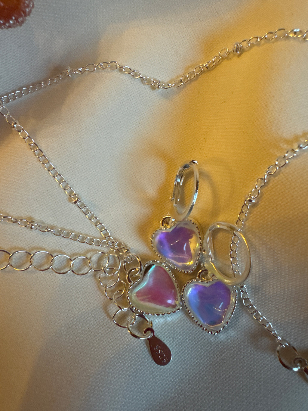 Månehjerte-Smykkesett i ekte sølv 925