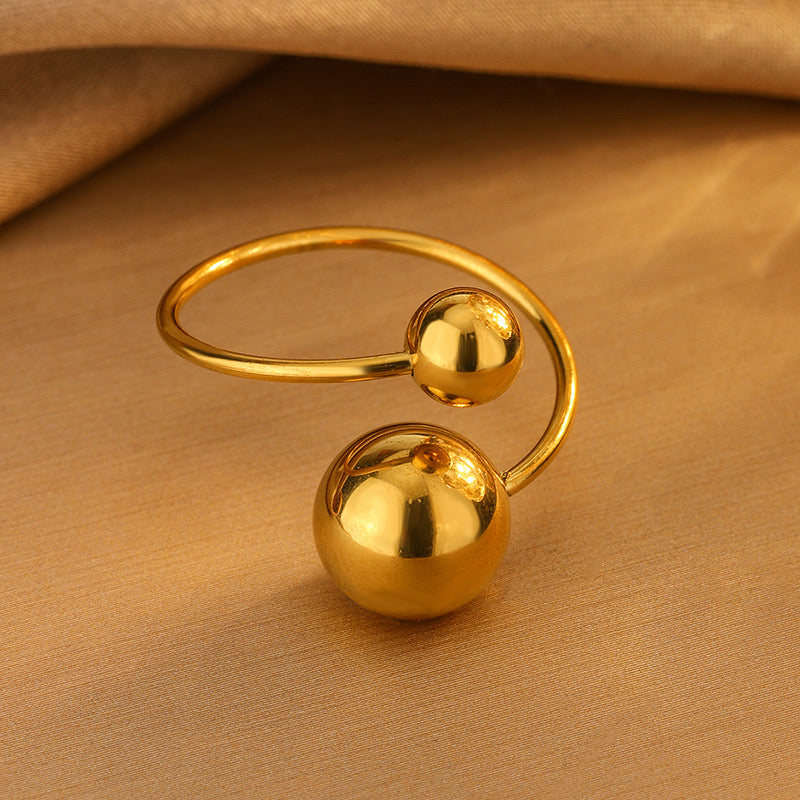 GlitzGlow -BlomstGlitz smykkesett i 18k gullbelagt stål(304L)