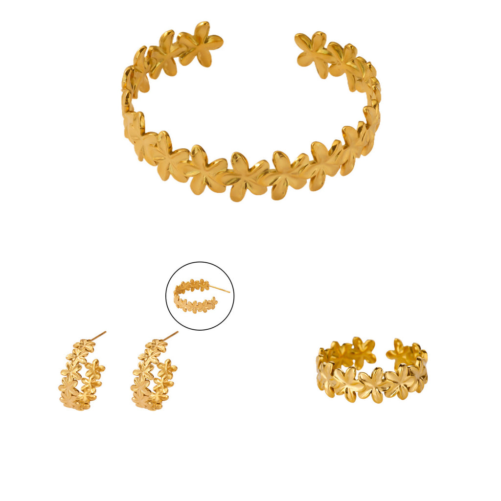 🌼 Golden Bloom  Set  Tre deler – én tidløs eleganse
