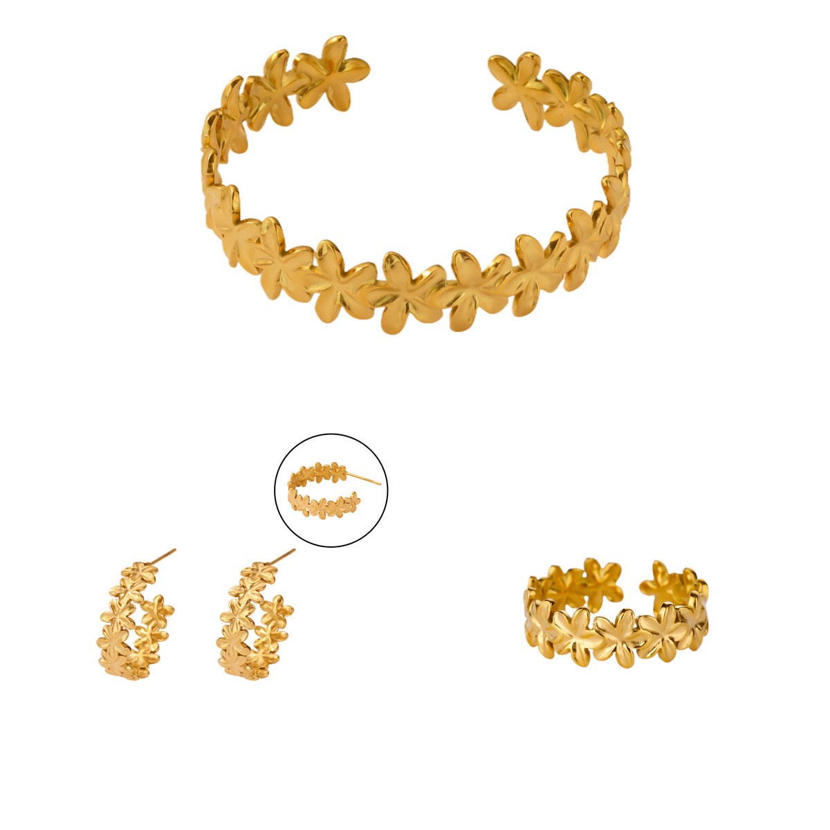 🌼 Golden Bloom Signature Set  Tre deler – én tidløs eleganse