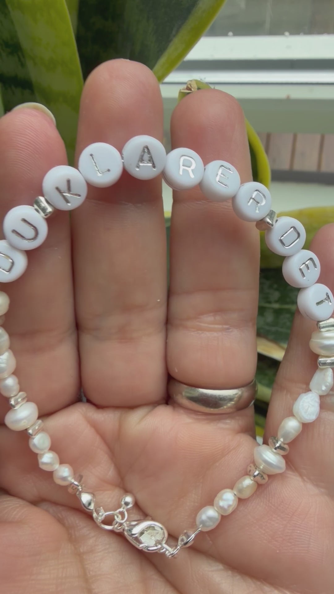 Du Klarer Det Armbånd – Ekte Sølv & Naturlige Ferskvannsperler | GlitzGlow Atelier