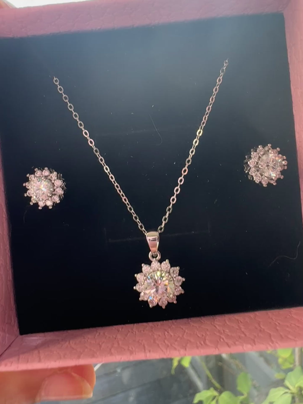 Aurora Solis Moissanite Sett – Sølv 925
