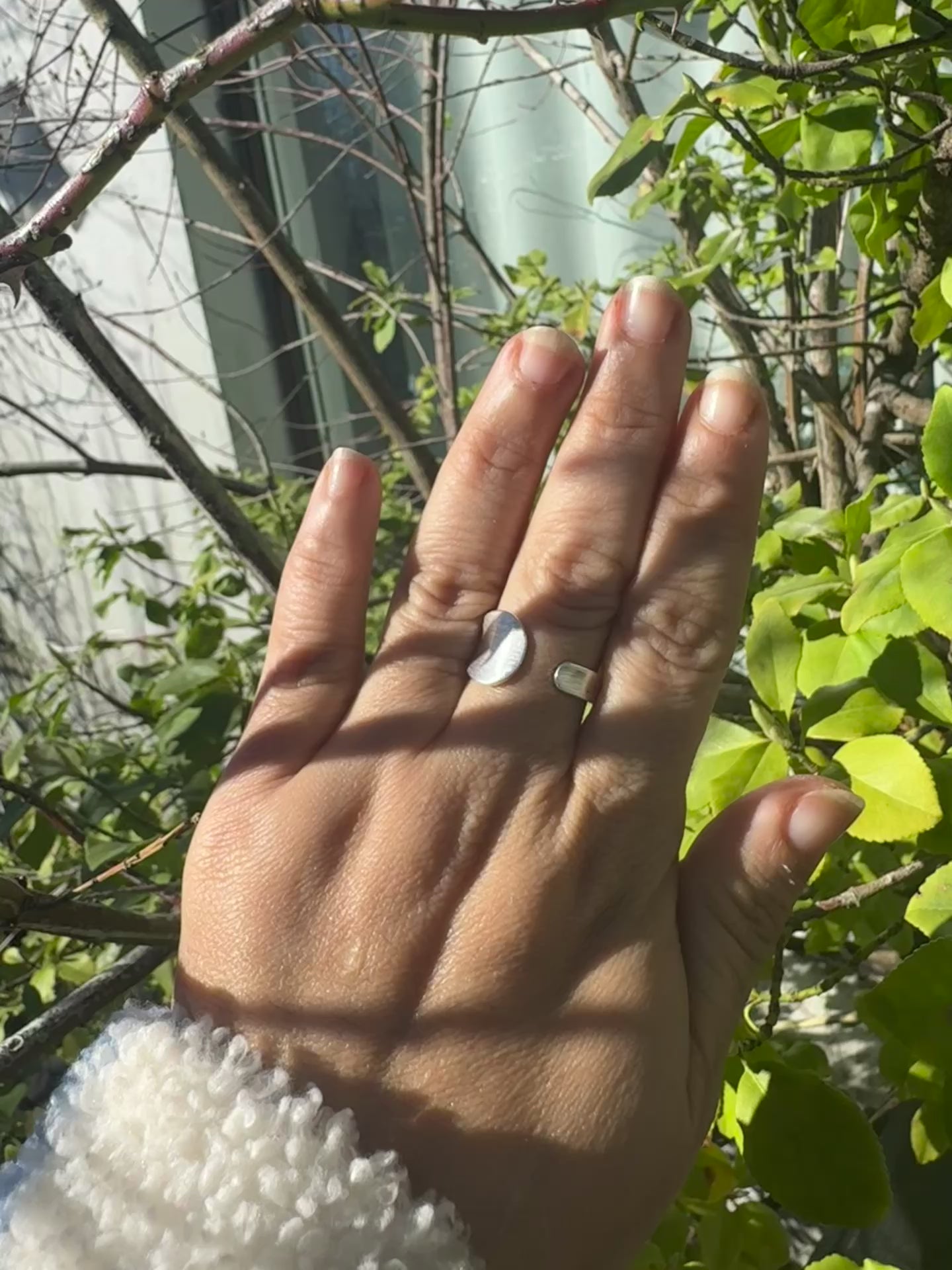 Sølvring 925 – Justerbar Ring med Unikt Design