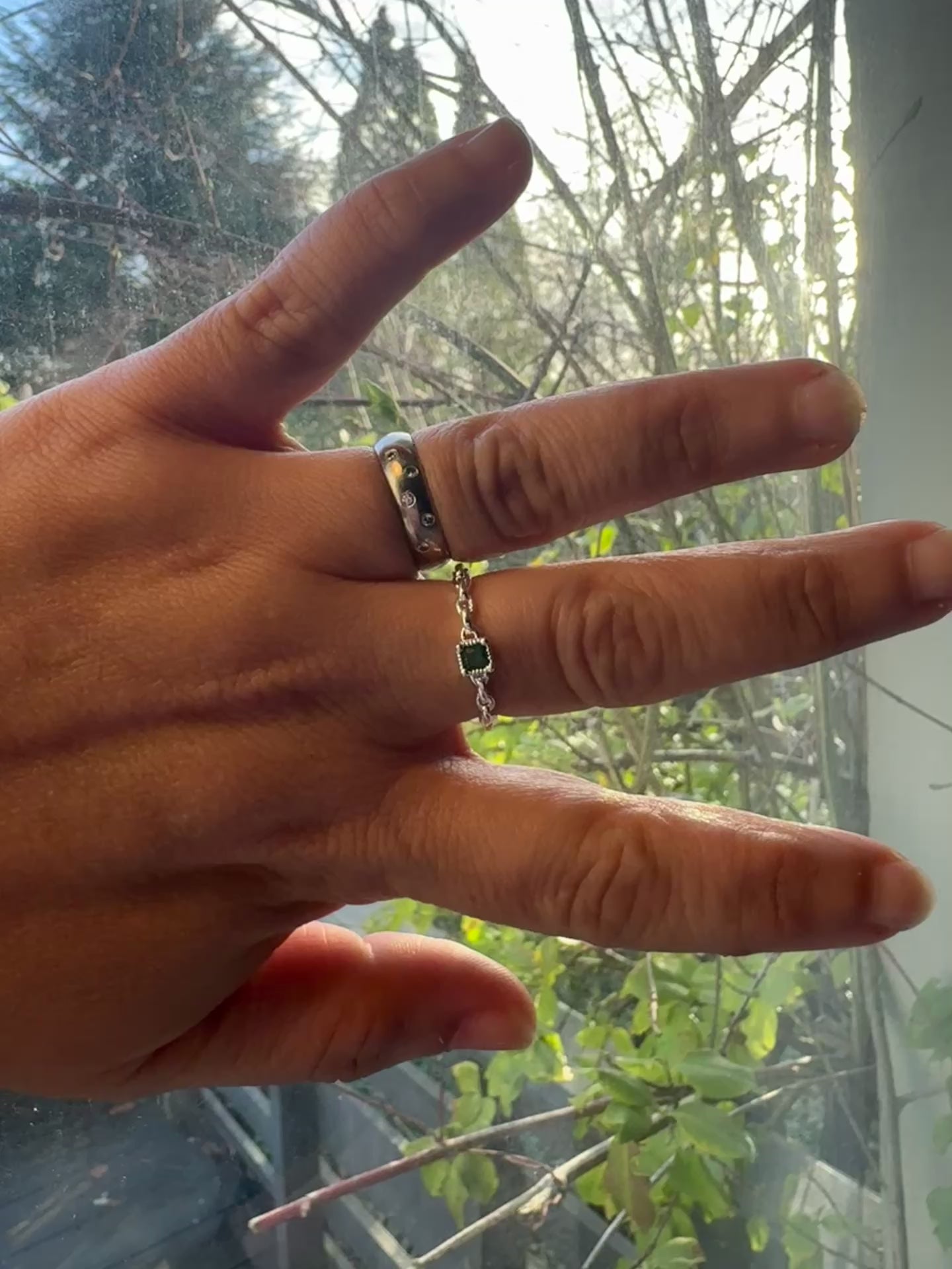 Smaragd Ring i 925 Sølv – Grønn Zirkonia | GlitzGlow
