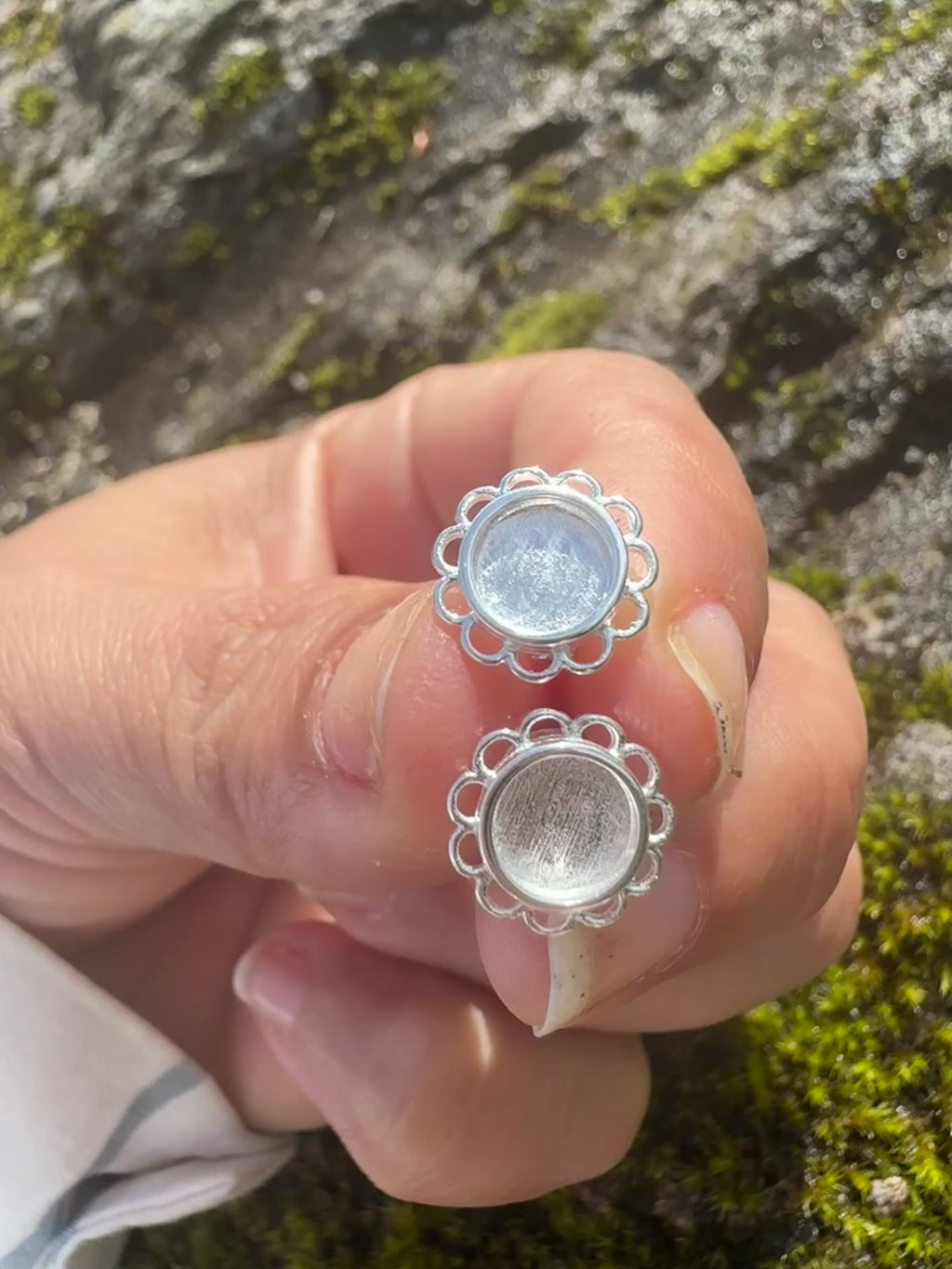Maria Blomst Øredobber i Ekte Sølv 925 ✨