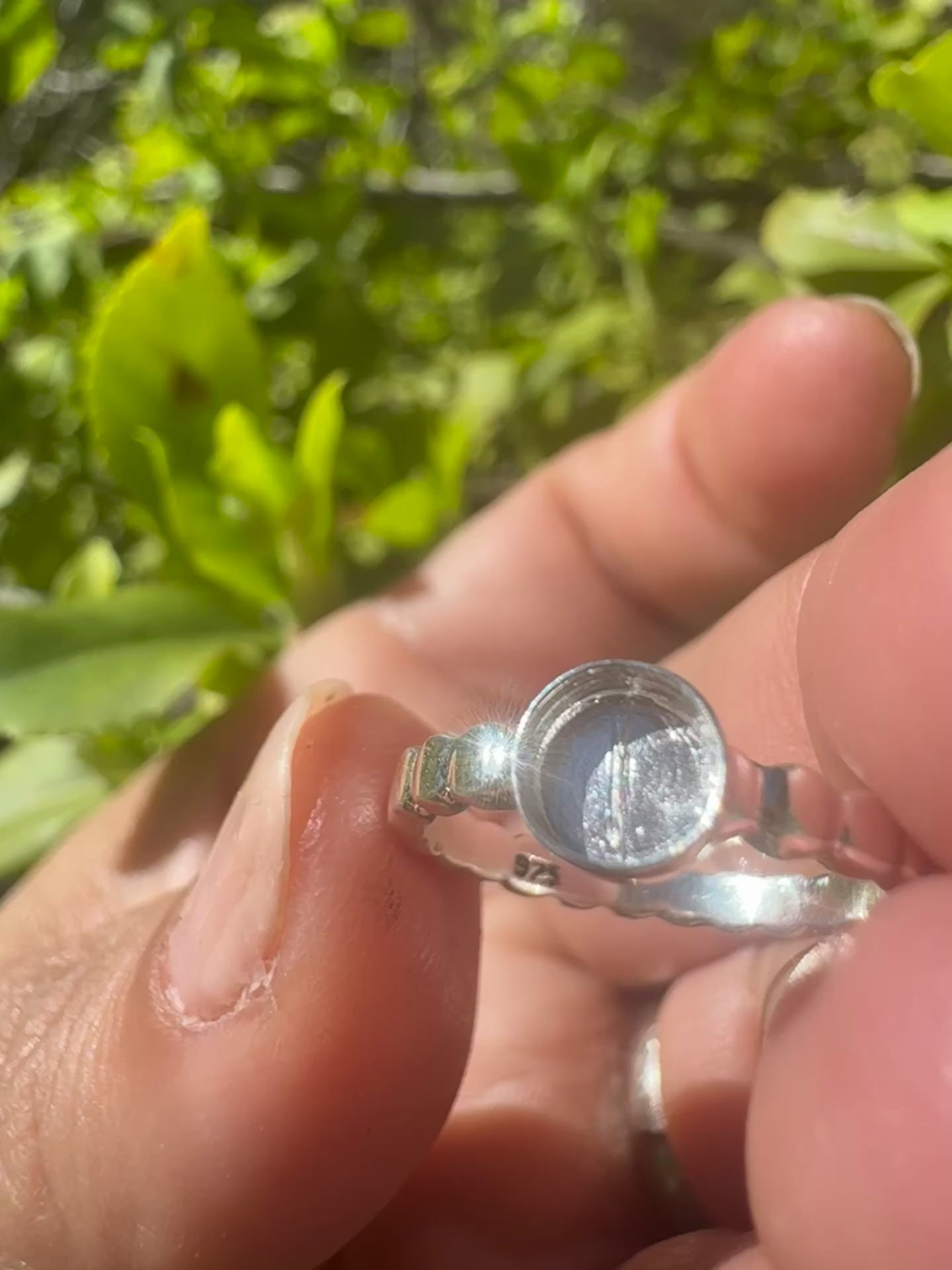 Ada Ring i 925 Sterling Sølv med Personlig Minnecabochon ✨